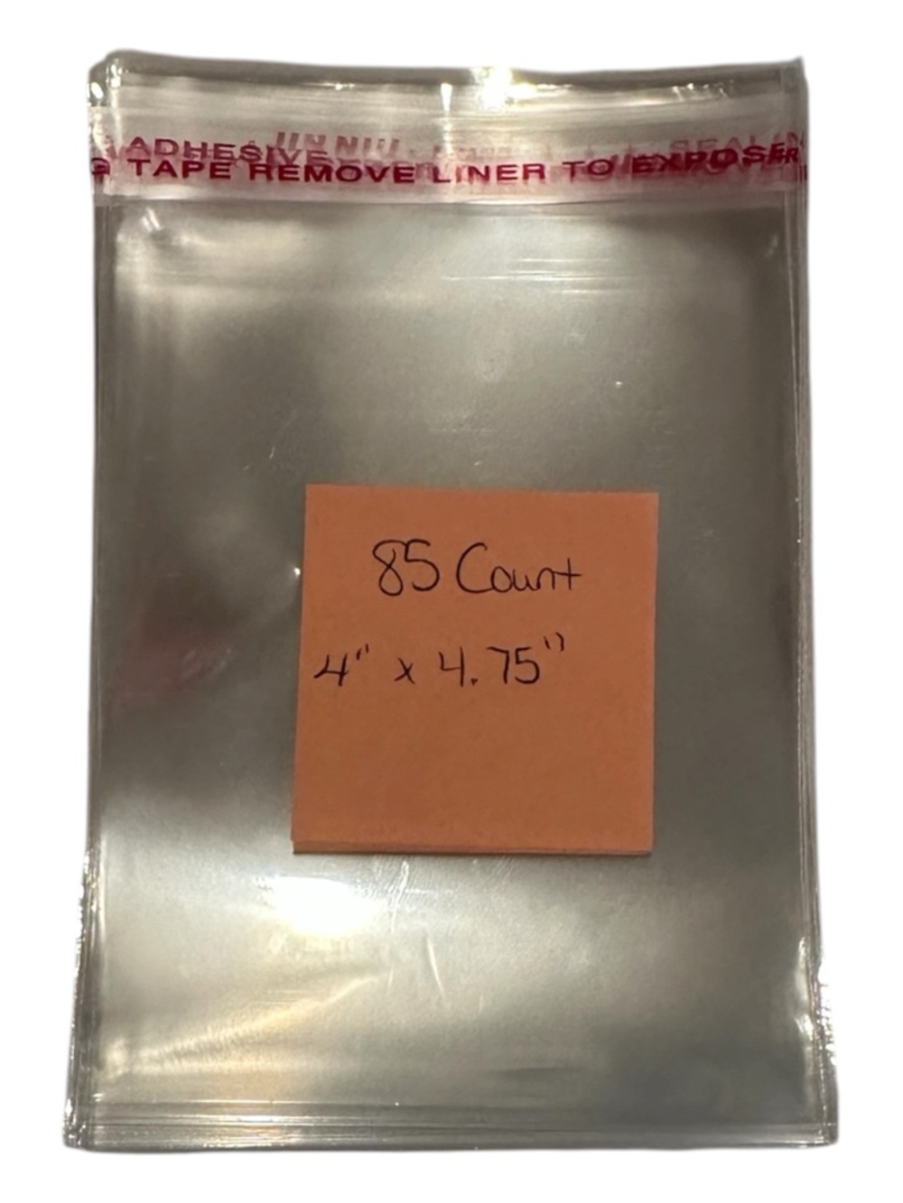 Clear Reclosable Plastic Bags with Red Resealable Tape - 85 Pack